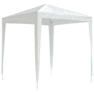 vidaXL Party Tent White Polyethylene, Iron 2x2 ft