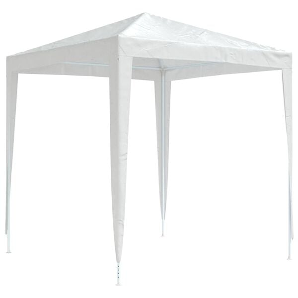 vidaXL Party Tent White Polyethylene, Iron 2x2 ft