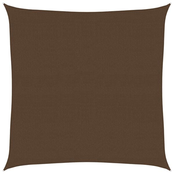 vidaXL Sunshade Sail 1.75 oz/ft² Brown 23.0x23.0' HDPE