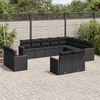 vidaXL Garden Sofa Set Black
