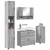 vidaXL Bathroom Furniture Set with Drawer with Shelf 4 pcs Grey Sonoma