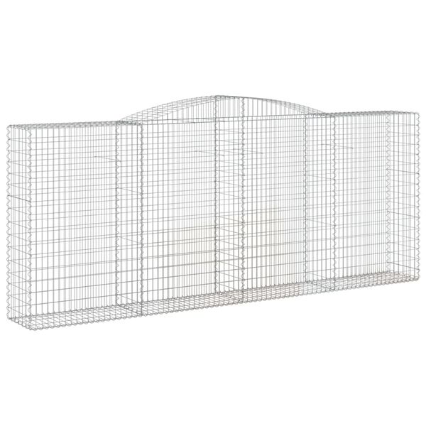 vidaXL Gabion Basket Set of 5 Silver Galvanized Iron Large Durable