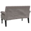 vidaXL Bench Taupe Polyester, Plywood, Rubberwood Medium Bench