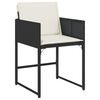 vidaXL Garden Dining Set with Cushion Folding 5 pcs Gray Poly rattan