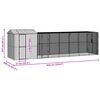vidaXL Bird Cage Anthracite 324.41 x 81.89 x 97.24 in Galvanised Steel