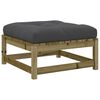 vidaXL Patio Footstool with Cushion Impregnated Wood Pine