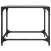 vidaXL Coffee Table Black glass Engineered wood, steel, glass Small