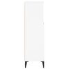 vidaXL Bathroom Cabinet White Engineered wood, metal 11.8 x 11.8 x 39.4 in