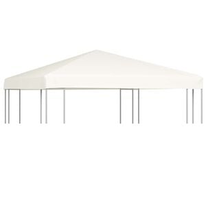 vidaXL Gazebo Top Cover Cream White Polyester with PVC coating 10 x 10 ft