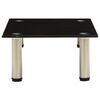 vidaXL TV Stand Black 15.7"x13.8"x6.7" Tempered Glass