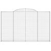 vidaXL Arched Gabion Baskets 5 pcs 118.1x11.8x180/200" Galvanised Iron
