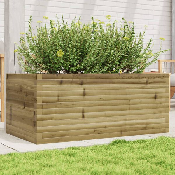 vidaXL Garden Planter Brown Solid Pine wood Plenty of space for plants