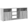 vidaXL TV Cabinet Grey Sonoma Engineered wood, tempered glass Medium