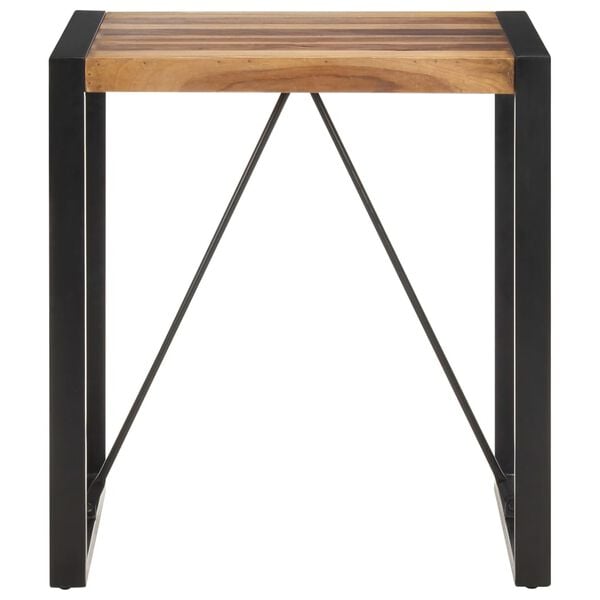 vidaXL Dining Table Acacia wood finish, Black legs Solid Acacia wood