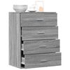 vidaXL Sideboard Grey Sonoma Engineered Wood Medium Storage Cabinet