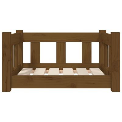 vidaXL Dog Bed Honey Brown 21.9"x17.9"x11" Solid Wood Pine