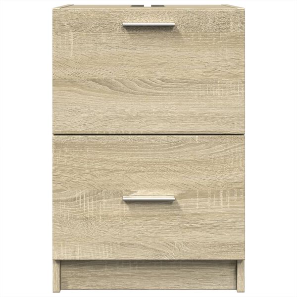 vidaXL Sink Cabinet Sonoma oak Engineered Wood Medium Bathroom Cabinet