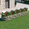 vidaXL Gabion Raised Bed Silver Galvanized iron Extra Long Durable