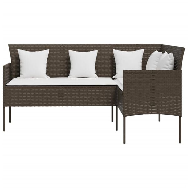 vidaXL Couch Sofa Set Brown, Cream White