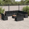 vidaXL Garden Sofa Set Black