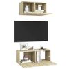 vidaXL TV Cabinet Set Set of 2 Sonoma oak Engineered wood TV Cabinet Set