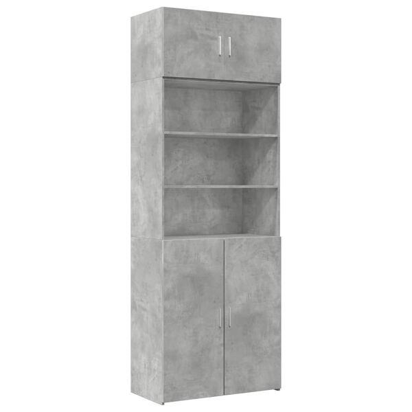 vidaXL Storage Cabinet Concrete Grey Engineered Wood Tall