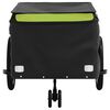 vidaXL Bike Trailer Black and Green 99.2 lb Iron