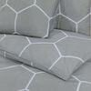vidaXL Duvet Cover Set Set of 2 Grey 100% Cotton 78.7 x 78.7 in
