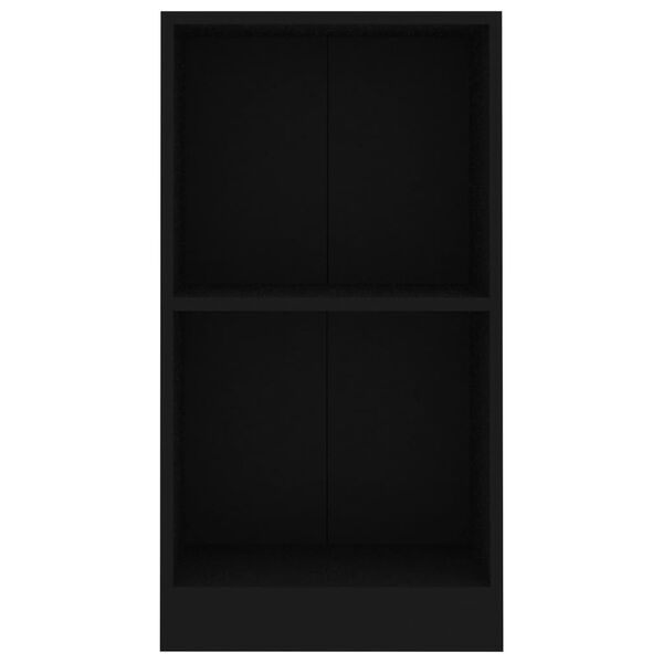 vidaXL Bookshelf Black Engineered wood Compact Bookshelf Rectangular