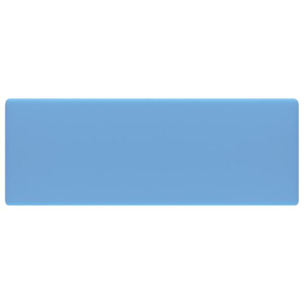 vidaXL Luxury Basin Overflow Square Matt Light Blue 16.1x16.1" Ceramic