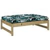 vidaXL Garden Footstool Brown Impregnated pine wood 47.2 x 33.1 x 11.8 in