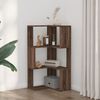 vidaXL Corner Bookcase 3-Tier Brown Oak 19.7x19.7x40.2" Engineered Wood