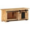 vidaXL TV Cabinet Natural Mango Wood Solid Mango Wood Sliding Components