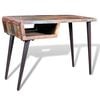 vidaXL Desk Multi-color Reclaimed wood, Painted iron 43.3 x 19.7 x 31.5 in