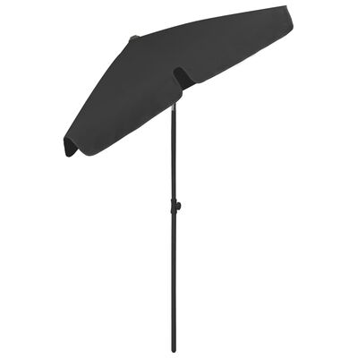 vidaXL Beach Umbrella Black 70.9"x47.2"