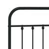 vidaXL Bed Frame Black Steel Full Durable Bed Frame Rectangular