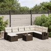 vidaXL Garden Sofa Set Brown PE rattan Large UV-resistant materials