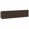 vidaXL Garden Storage Box Brown PE rattan 86.6 in x 19.7 in x 22.8 in
