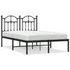 vidaXL Bed Frame Black Powder-coated steel Double Bed Frame