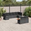 vidaXL Garden Sofa Set Black