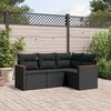 vidaXL Garden Sofa Set Black