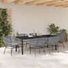 vidaXL Garden Dining Set 7 pcs Gray Poly rattan