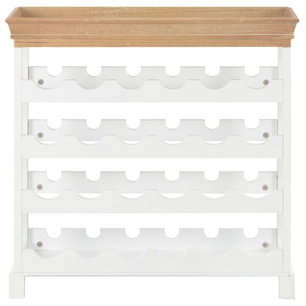 vidaXL Wine Cabinet White 27.6"x8.9"x27.8" MDF