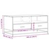 vidaXL Coffee Table Smoked oak Engineered wood, metal Medium
