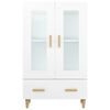 vidaXL Highboard White 27.6"x12.2"x45.3" Engineered Wood