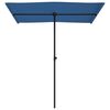 vidaXL Garden Parasol Azure blue 100% polyester, aluminum Large