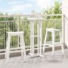 vidaXL Garden Bar Set 3 pcs White HDPE