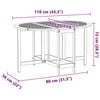 vidaXL Garden Table Folding Brown 110 x 60 x 72 cm Solid Acacia wood