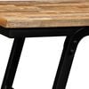 vidaXL Bench Brown, Black Reclaimed teak, Steel