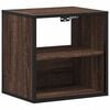 vidaXL Wall-mounted Bedside Cabinet Set of 2 Brown Oak